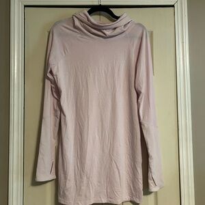 Athleta Light Pink Cowl Neck Hoodie Top